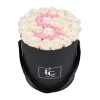 Letter Infinity Rosebox | Pure White & Bridal Pink | L