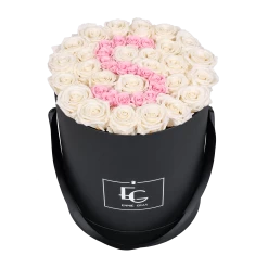 Letter Infinity Rosebox | Pure White & Bridal Pink | L