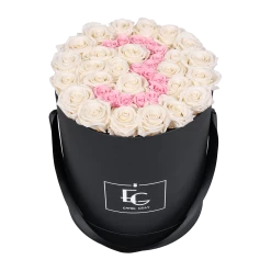 Number Infinity Rosebox | Pure White & Bridal Pink | L