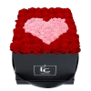 Heart Symbol Infinity Rosebox | Vibrant Red & Bridal Pink | L