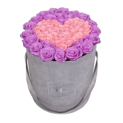 Heart Symbol Infinity Rosebox | Baby Lilli & Bridal Pink | L