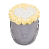 Heart Symbol Infinity Rosebox | Champagne & Pure White | L