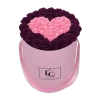 Heart Symbol Infinity Rosebox | Velvet Plum & Bridal Pink | L