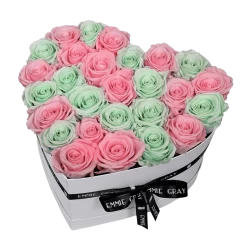 Mix Infinity Rosebox | Bridal Pink & Minty Green | L