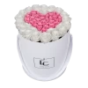 Heart Symbol Infinity Rosebox | Pure White & Bridal Pink | L -Emmie Gray Store EMMIEGRAY LWR HEART INFINITY PUREWHITE BRIDALPINK 1280x1280