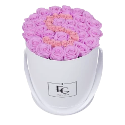 Letter Infinity Rosebox | Baby Lilli & Bridal Pink | L