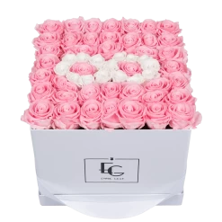 Infinity Symbol Infinity Rosebox | Bridal Pink & Pure White | L