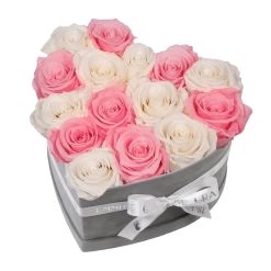 Mix Infinity Rosebox | Bridal Pink & Pure White | M