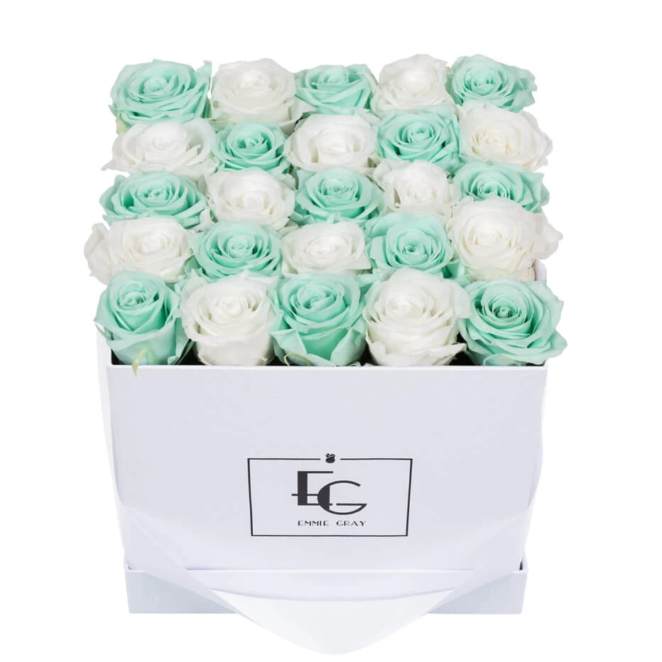 Mix Infinity Rosebox | Pure White & Minty Green | M 3 Mix Infinity Rosebox | Pure White & Minty Green | M