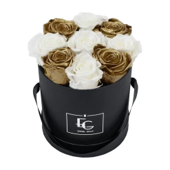 Mix Infinity Rosebox | Gold & Pure White | S