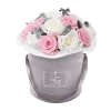 Splendid Eucalyptus Infinity Rosebox | Pure White & Bridal Pink | S