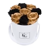 Mix Infinity Rosebox | Black Beauty & Gold | S