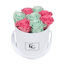 Mix Infinity Rosebox | Bridal Pink & Minty Green | S