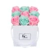 Mix Infinity Rosebox | Minty Green & Bridal Pink | M