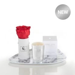 Premium Marble Metallic Tray | White Marble Metallic | S -Emmie Gray Store Emmie Gray Metallic Red Element Set mitbutton 1280x1280 1