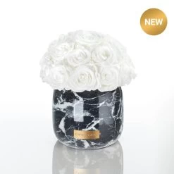 Premium Marble Metallic Vase | Black Marble Metallic | M -Emmie Gray Store Emmie Gray Premium Marble Metallic Black M purewhite button 1280x1280 2
