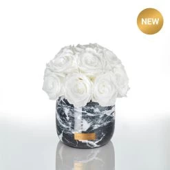 Premium Marble Metallic Vase | Black Marble Metallic | S -Emmie Gray Store Emmie Gray Premium Marble Metallic Black S purewhite button 1280x1280