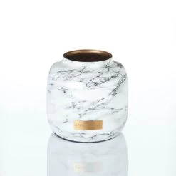 Premium Marble Metallic Infinity | Silver | S -Emmie Gray Store Emmie Gray Premium Marble Metallic Vase White S 1280x1280