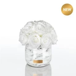 Premium Marble Metallic Vase | White Marble Metallic | S -Emmie Gray Store Emmie Gray Premium Marble Metallic White S purewhite button 1280x1280