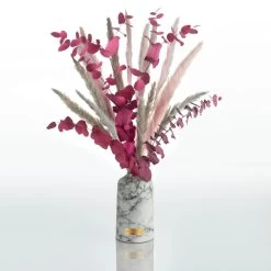 Premium Marble Metallic Vintage Vase | White Marble Metallic | S -Emmie Gray Store EmmieGray MarbleMetallic Vintage ScarletEucalyptus new 1280x1280