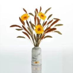 Premium Marble Metallic Vintage Vase | White Marble Metallic | S -Emmie Gray Store EmmieGray MarbleMetallic Vintage Sunset 1280x1280
