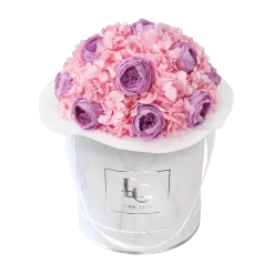 Splendid Peony Mix Infinity Rosebox | Baby Lilli & Bridal Pink | M