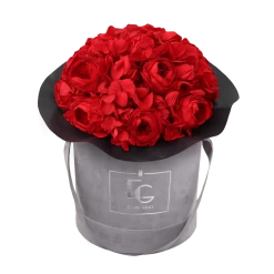 Splendid Peony Mix Infinity Rosebox | Vibrant Red | M