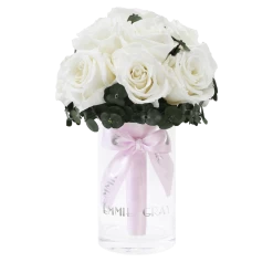 Romantic Eucalyptus Infinity Bouquet | Pure White | S